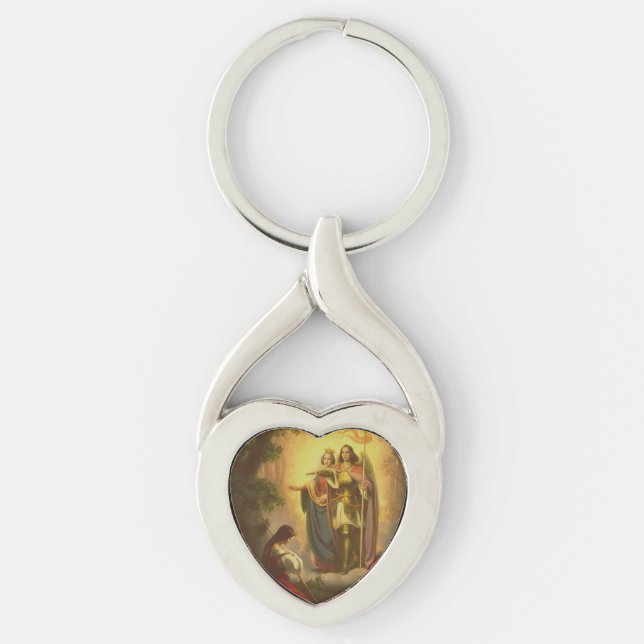 Saint Joan of Arc Defender of France Key Ring (Front)