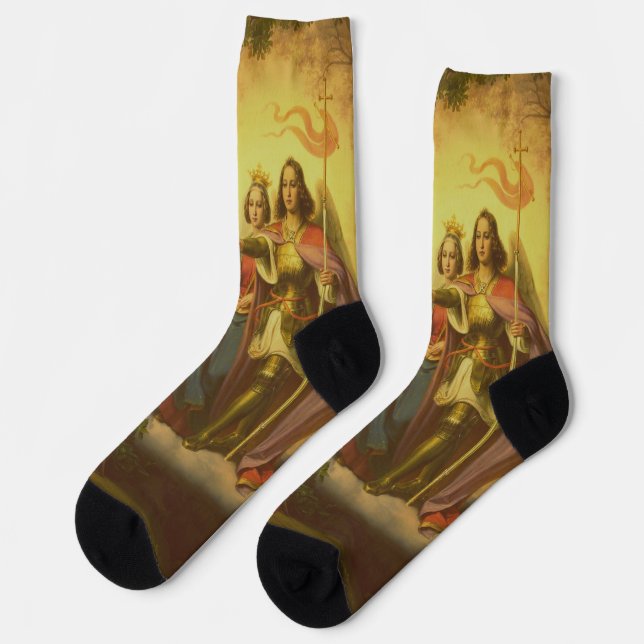 Saint Joan of Arc Defender of France Socks (Left)