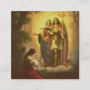 Saint Joan of Arc Defender of France Square Business Card