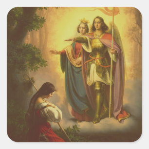 Saint Joan of Arc Defender of France Square Sticker