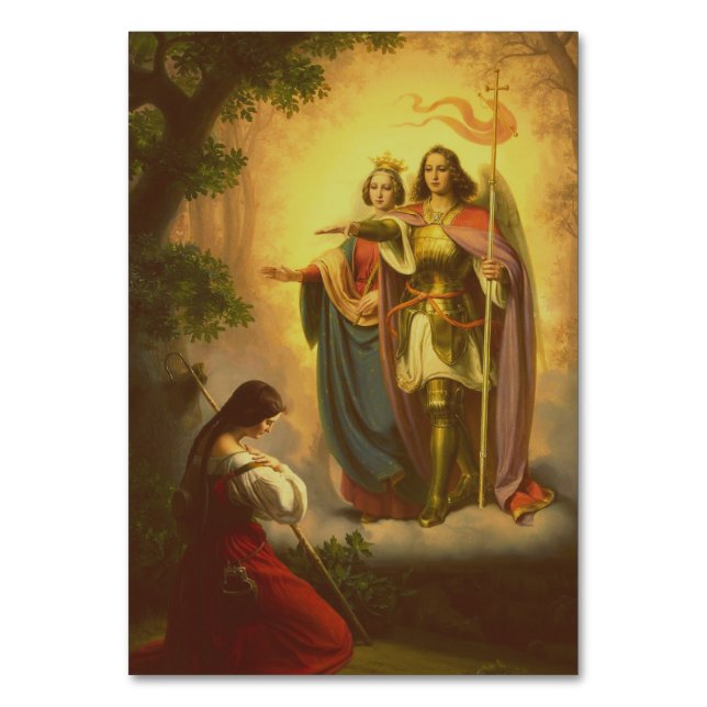 Saint Joan of Arc Defender of France Table Number (Front)