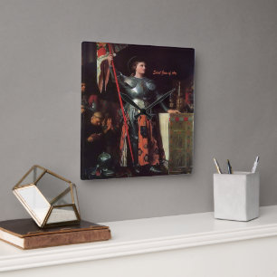 Saint Joan of Arc Square Wall Clock
