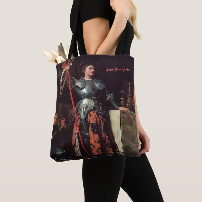 Saint Joan of Arc Tote Bag (Close Up)