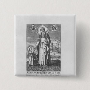 Saint Joan of France and Valois 15 Cm Square Badge