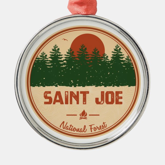 Saint Joe National Forest Metal Tree Decoration (Front)
