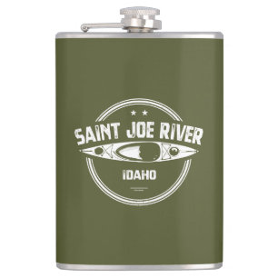 Saint Joe River Idaho Kayaking Hip Flask