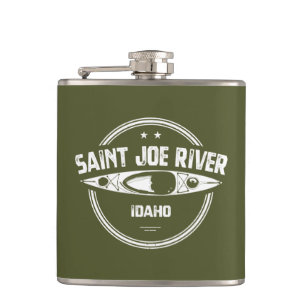 Saint Joe River Idaho Kayaking Hip Flask