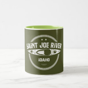 Saint Joe River Idaho Kayaking Two-Tone Coffee Mug
