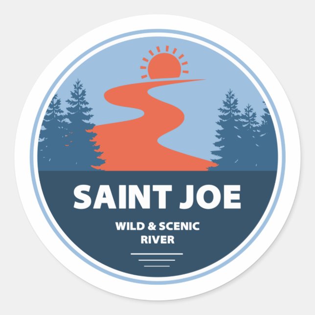 Saint Joe Wild And Scenic River Idaho Classic Round Sticker (Front)