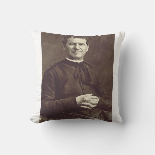 Saint John Bosco Father and Teacher of Youth Cushion (Front)