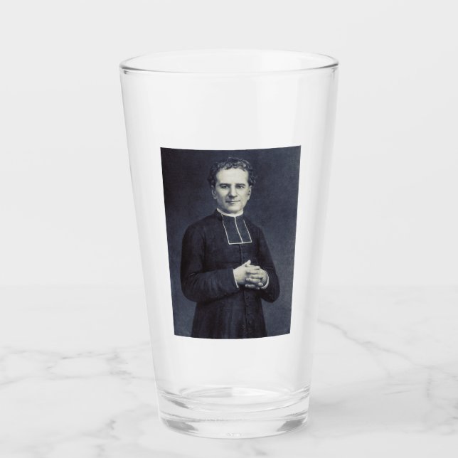 Saint John Bosco Father and Teacher of Youth Glass (Front)