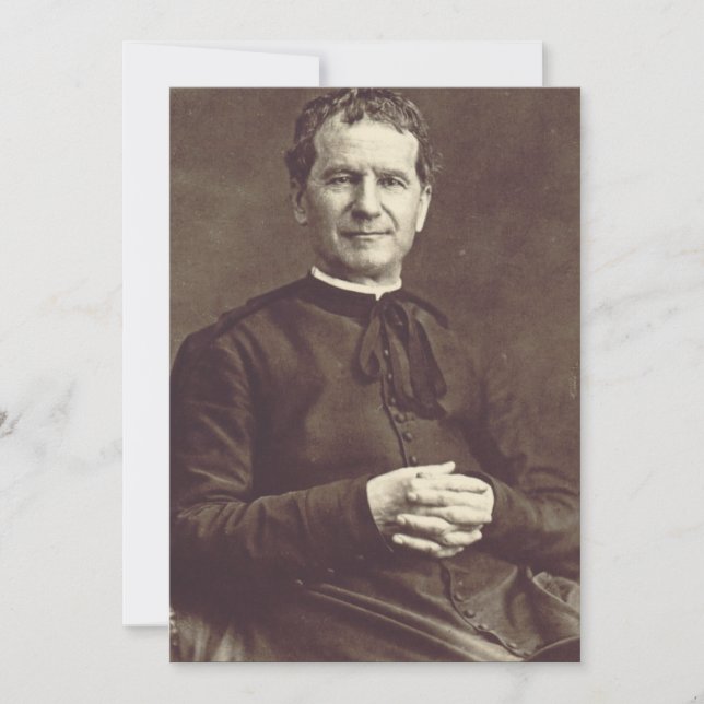 Saint John Bosco Father and Teacher of Youth Holiday Card (Front)