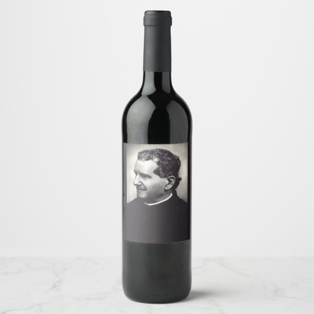 Saint John Bosco Father and Teacher of Youth Wine Label (Front)