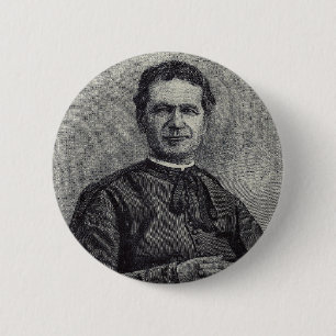 Saint John Bosco Patron of Youth Catholic Art 6 Cm Round Badge