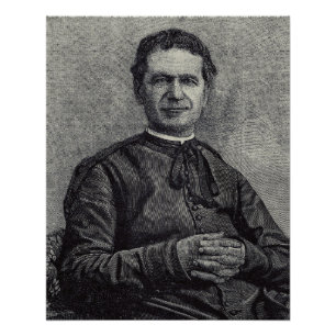 Saint John Bosco Patron of Youth Catholic Art Poster