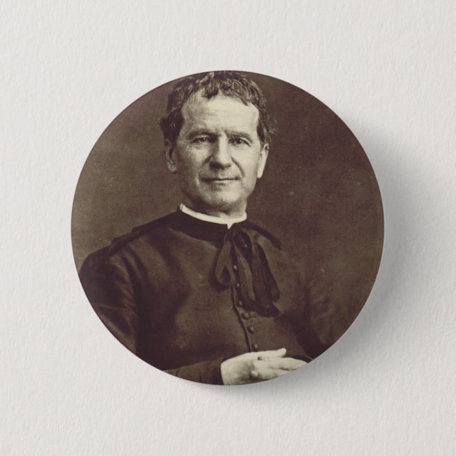 Saint John Bosco Priest and confessor 6 Cm Round Badge (Front)