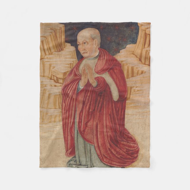 Saint John Cassian Church Father Fleece Blanket (Front)