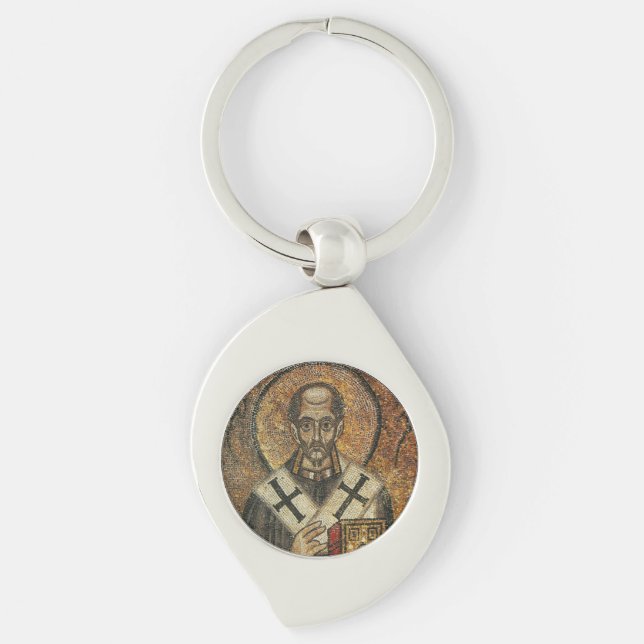 Saint John Chrysostom archbishop of Constantinople Key Ring (Front)