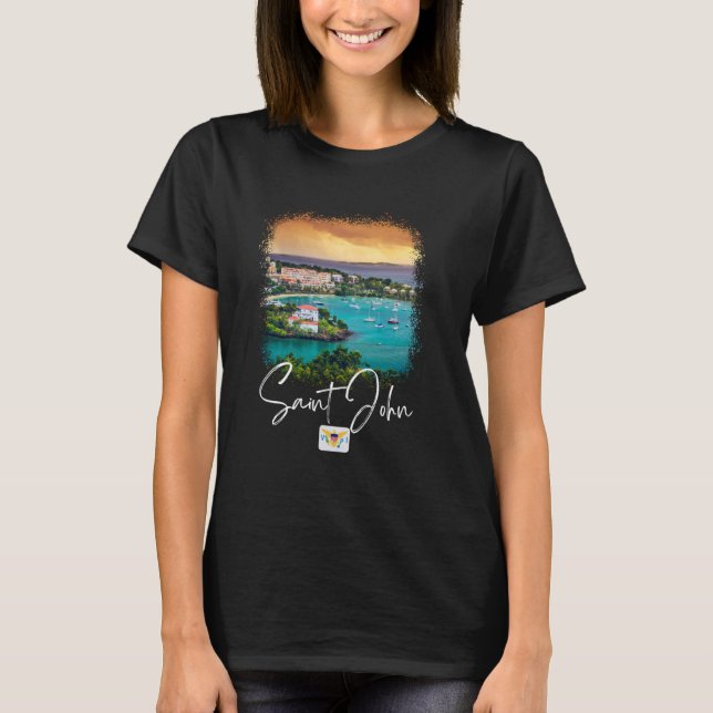 Saint John Island Sunset T-Shirt (Front)