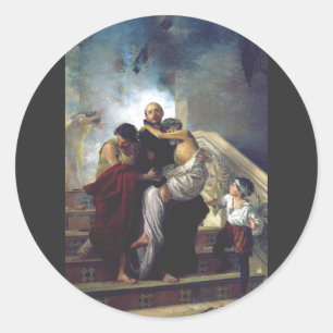 Saint John of God Patron of Hospitals Catholic Art Classic Round Sticker