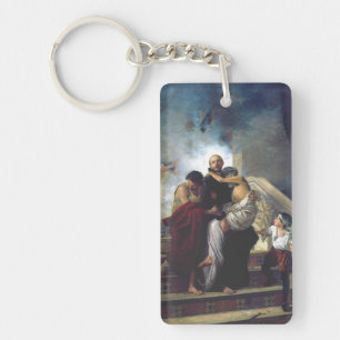 Saint John of God Patron of Hospitals Catholic Art Key Ring