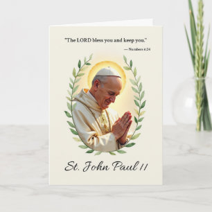 Saint John Paul II God's Peace and Blessings Card