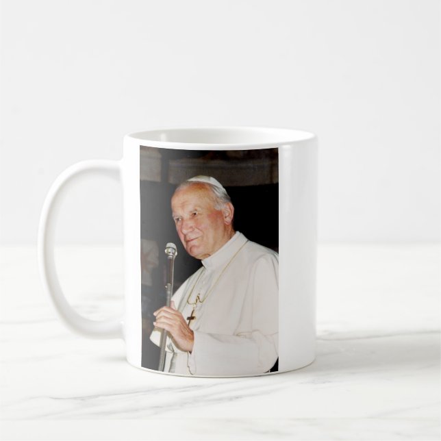 Saint John Paul II Pope of Hope and Peace Coffee Mug (Left)