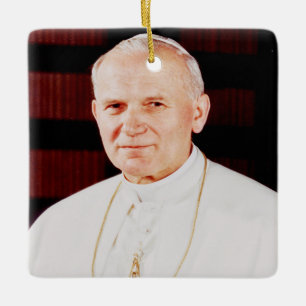 Saint John Paul II The Great Communicator Fine Art Ceramic Ornament