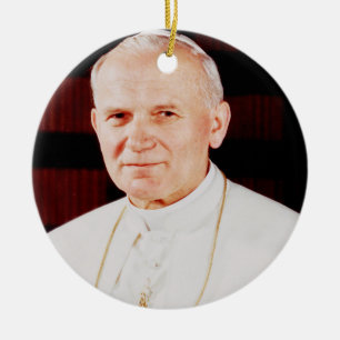 Saint John Paul II The Great Communicator Fine Art Ceramic Tree Decoration