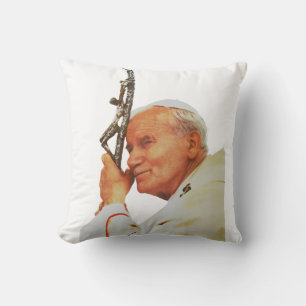Saint John Paul II The Great Communicator Fine Art Cushion
