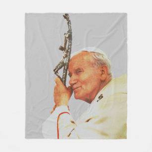 Saint John Paul II The Great Communicator Fine Art Fleece Blanket
