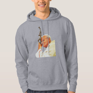 Saint John Paul II The Great Communicator Fine Art Hoodie