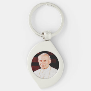 Saint John Paul II The Great Communicator Fine Art Key Ring