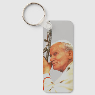 Saint John Paul II The Great Communicator Fine Art Key Ring