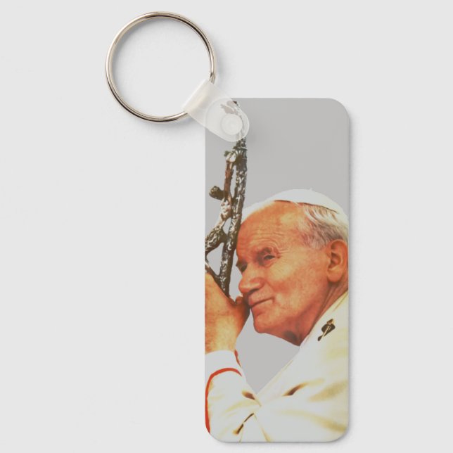 Saint John Paul II The Great Communicator Fine Art Key Ring (Front)