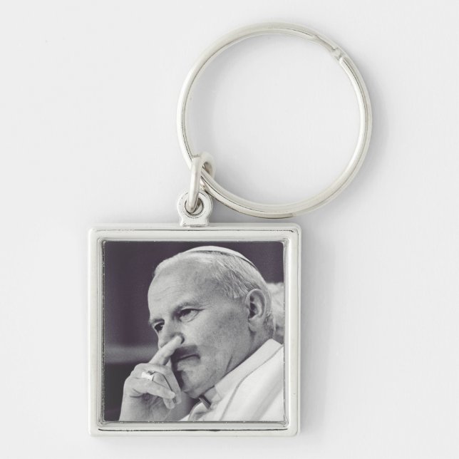 Saint John Paul II The Great Communicator Fine Art Key Ring (Front)