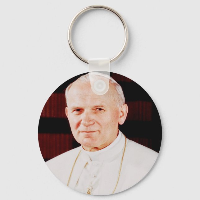 Saint John Paul II The Great Communicator Fine Art Key Ring (Front)