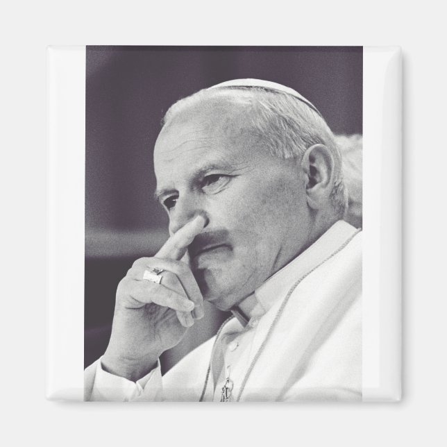 Saint John Paul II The Great Communicator Fine Art Magnet (Front)