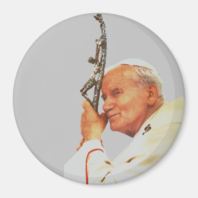 Saint John Paul II The Great Communicator Fine Art Magnet (Front)