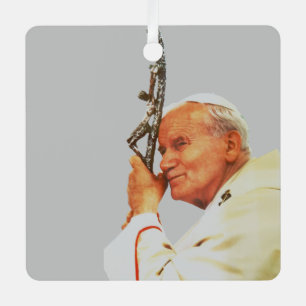 Saint John Paul II The Great Communicator Fine Art Metal Tree Decoration