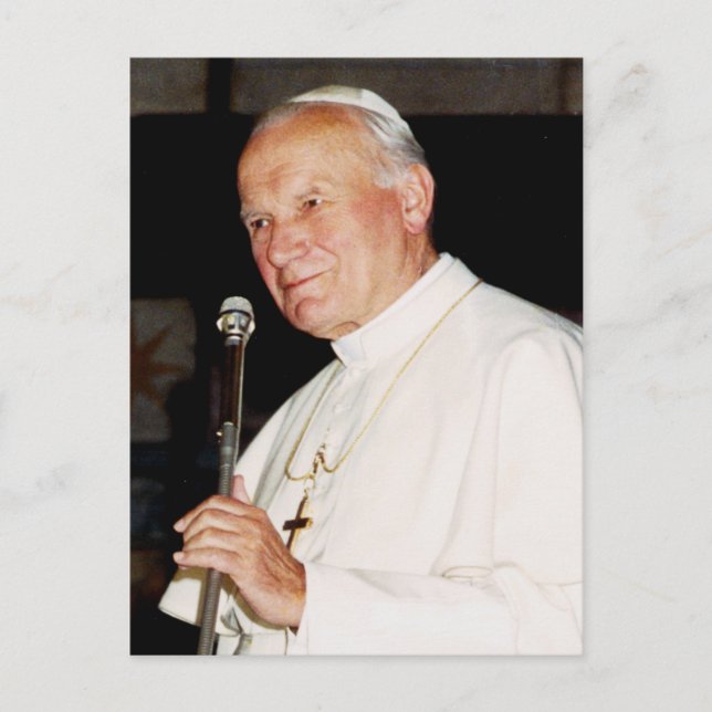 Saint John Paul II The Great Communicator Fine Art Postcard (Front)