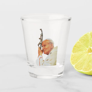 Saint John Paul II The Great Communicator Fine Art Shot Glass
