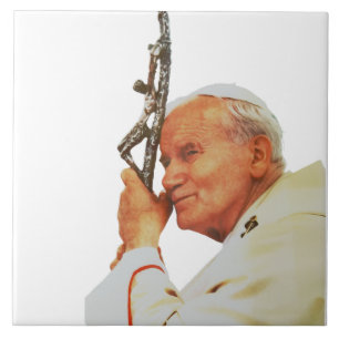 Saint John Paul II The Great Communicator Fine Art Tile