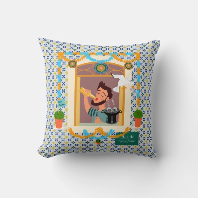 Saint John Portuguese Festa Neighbour Cushion (Front)