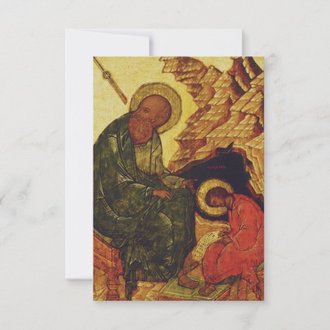 Saint John The And Prochoros Devotional Holy Card (Front)