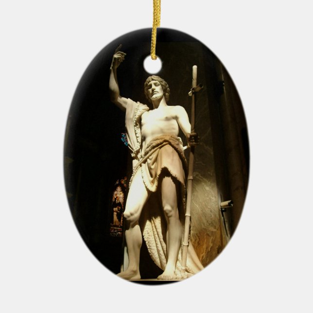 Saint John the Baptist Ceramic Tree Decoration (Front)