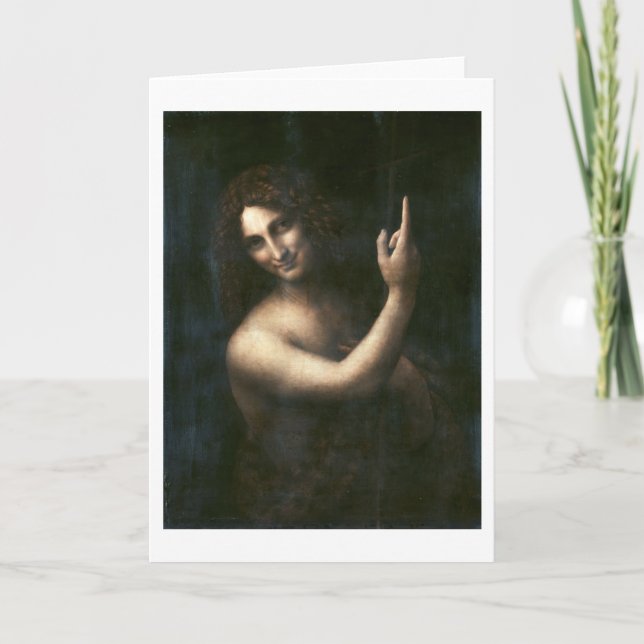 Saint John the Baptist, Leonardo da Vinci Card (Front)