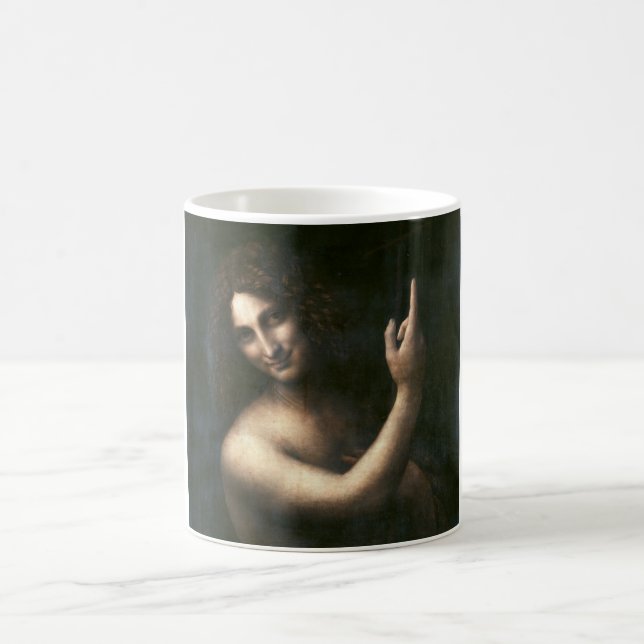 Saint John the Baptist, Leonardo da Vinci Coffee Mug (Center)