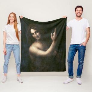 Saint John the Baptist, Leonardo da Vinci Fleece Blanket