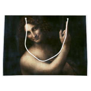 Saint John the Baptist, Leonardo da Vinci Large Gift Bag